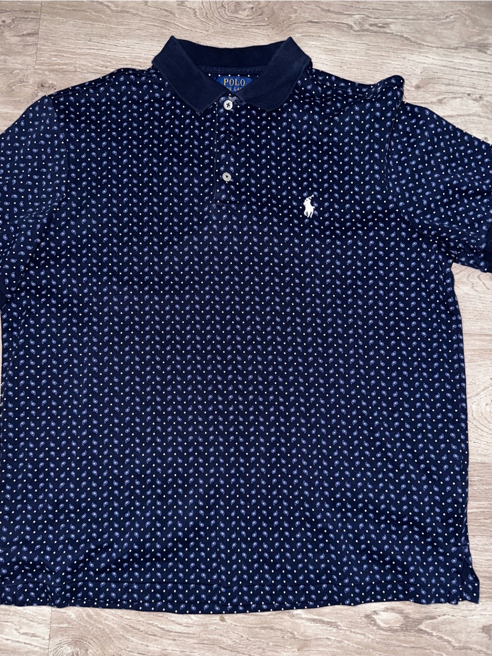 Polo by Ralph Lauren Navy Mini Dot Polo Shirt